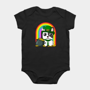 French Bulldog Rainbow Irish Clover St Patrick Day Dog Gift product Baby Bodysuit